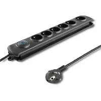 Qoltec Parasurtenseur 50172 Noir 6 prise(s) AC 230 V 5 m