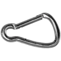 PLASTIMO Steel Asymmetric Galvanised Carabiner Argenté 100 mm