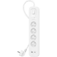 Belkin Parafoudre 4 Prises 2 Mètres USB-C Blanc