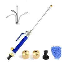 INF Jet Power Washing Nettoyeur haute pression pour tuyau d'arrosage 2 buses 3/4" Blue