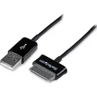 StarTech.com C?ble connecteur Samsung Dock vers USB de 3 m pour Samsung Galaxy Tab - M/M - Noir - câble de chargement / de données - 3 m
