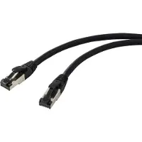 Renkforce RF-7106486 RJ45 Netzwerkkabel, Patchkabel CAT 8.1 S/FTP 5.00 m Black (S/FTP, CAT8.1, 5 m)