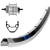 Wiener Exal Zx 19 Dynamo Shimano Dh3d72 6b Disc Road Front Wheel Argenté 9 x 100 mm
