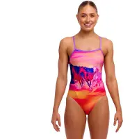Funkita Single Strap One Piece Swimsuit Rose AUS 14 Femme