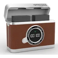 PATONA Retro Dual Charging Sony NP-FW50 (Chargeur de batterie d'appareil photo), Alimentation pour appareil photo, Marron, Gris