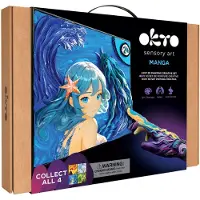 Okto Set de peinture 3D avec argile légère, 29 x 29 cm, Manga - Eau,