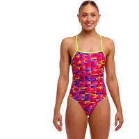 Funkita Tie Me Tight One Piece Swimsuit Multicolore AUS 14 Femme