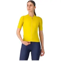 Castelli Espresso 2 Short Sleeve Jersey Jaune S Femme