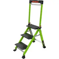 Little Jumbo 484322310 Little Giant Jumbo Step Escabeau - Simple - Fibre De Verre - 1 X 3 Marches - Max. Hauteur De Travail 2,64m