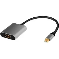 Logilink Adaptateur DisplayPort CDA0110, Mini-DP/HDMI, aluminium, 4k, 0,15m