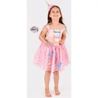 Den Goda Fen Déguisement - Dress Candy - Rose - - 6-8 ans (116-128) - Costumes