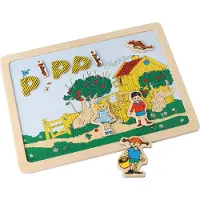 Peppi Pitkätossu Jeux beige / jaune / vert / rouge foncé