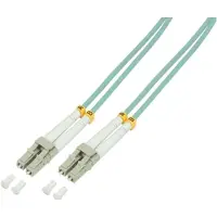 Logilink - Câble de raccordement - LC multi-mode (M) - LC multi-mode (M) - 10 m - fibre optique - 50/125 microns - OM3 - sans halogène - aigue-marine (FP3LC10)