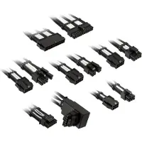 Kolink PSU kabeļu pagarinātāji Core Pro Braided Cable Extension Kit 12V-2x6 Type 1 - Jet Black/ White