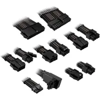 Kolink core pro braided cable extension kit 12v-2x6 typ 1 - jet black/gunmetal grey
