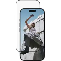 PanzerGlass SAFE. Screen Protector w. black Frame (1 pcs, Apple iPhone 16 Pro, Apple iPhone 17), Téléphone portable : film de protection, Transparent