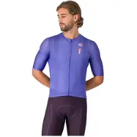 Castelli Drittone Logo Short Sleeve Jersey Violet XL Homme