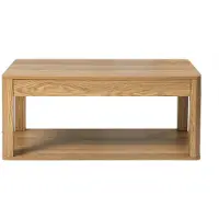 CALICOSY - Table basse avec 2 plateaux rectangulaires effet bois L90 cm - CELIA