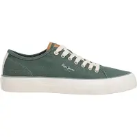Pepe Jeans pour homme. PMS300016 Trainers Taylor Match green (45), Cuir, Plat, Lacets, Casuel, Vert