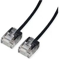 Roline Câble patch UTP Cat.6A ultra court RJ45 noir 5m