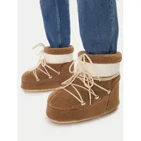 Moon Boot - Bottes après-ski - Icon Low Fleece Camel - Taille 33-35 - Marron