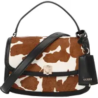 GUESS Sac à bandoulière 'AUDREY' cognac / noir / blanc naturel