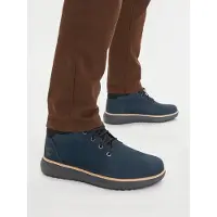 Timberland pour homme. TB0A69Q5W061 Bottes chukka en cuir à mi-mollet Hudson Road, bleu marine (44), Plat, Lacets, Casuel, Durable