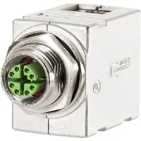 Metz - Netzwerkanschluss - 8-polig M12 (S) gewinkelt zu RJ-45 (W) - abgeschirmt - CAT 6a - IEEE 802,3an - metallähnlich (MWN911A415)