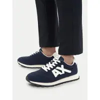 Armani Exchange pour homme. XM001960AF19388MB005 Baskets Style navy (40), Plat, Lacets, Casuel, Marine
