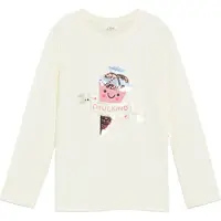S.oliver T-Shirt crème / bleu clair / marron / rose