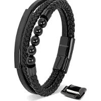 SERASAR Bracelet 'Pearl' noir