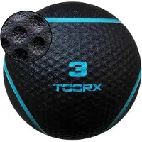 Toorx Fitness Médecine-ball 1 - 6 kg | Noir complet - 3kg - Bleu