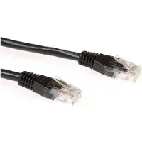 ACT ADVANCED CABLE TECHNOLOGY Câble de raccordement CAT6 U/UTP noir de 1 mètre avec connecteurs RJ45