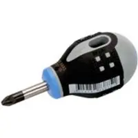 Bahco BE-8802 - Tournevis Pozidriv ERGO avec poignée en caoutchouc courte PZ1-PZ2 x 25 mm