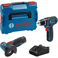 Bosch Professional Gsr 12v-15 Gws12v-76 2x2.0ah Gal12v-40 Electric Screwdriver Argenté One Size / EU Plug 220V