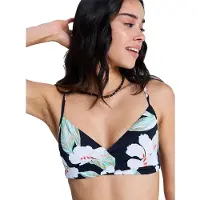 Roxy Essentials Pt Wrap Bralette Bikini Top Noir S Femme