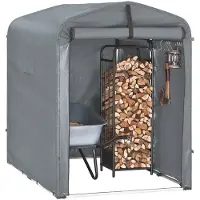 SoBuy Garage à vélos résistant aux intempéries Remise à outils Garage à vélos pour 1-2 vélos Carport Tente avec protection UV Remise à vélos pour protection contre la pluie KLS11-DG