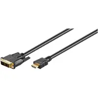Goobay DVI — HDMI (Typ A) (1 m), Câble vidéo, Noir