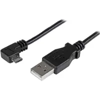 StarTech.com Câble USB 2.0 A vers Micro B coudé à angle droit de 2 m - Cordon de charge / synchronisation - M/M - Noir - 0,25 mm² - câble USB - 2 m