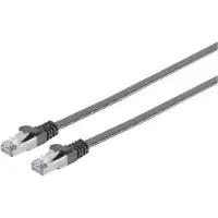 Microconnect V-UTP6A01S-FLAT, 1 m, Cat6a, U/UTP (UTP), RJ-45, RJ-45, Czarny