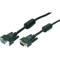 Logilink VGA - - Cable ST/BU black 2x Ferrit Core 3M