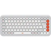 Logitech 920-013072 keyboard Universal Bluetooth QWERTY US International Orange, White