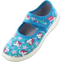 Beck Ballerines 'Unicorn' turquoise / rose / rose foncé / blanc
