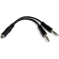 Sans marque 2en1 (éclats), Adaptateur audio, Noir