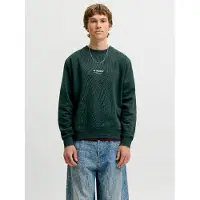 Jack & Jones Sweat-shirt 'JJESoho' vert foncé / blanc