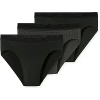 Schiesser Slip 'Cotton' gris foncé / noir