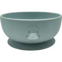 Trixie Bol en silicone avec ventouse - Vaisselle pour enfants Mr. Shark bleu