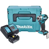 Makita DTD 173 SM1J Clé à choc sans fil 18 V 180 Nm 1/4" Brushless + 1x batterie 4,0 Ah + chargeur + Makpac