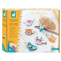 Janod Création perle et bijou 6 Barettes animaux pailletés à créer