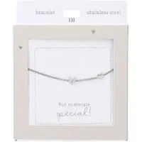 Depesche Bracelet argenté « Heart of Gold » avec la lettre V et un pendentif en forme de cur